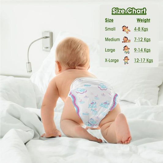 Champs Soft & Dry Pant Style Baby Diapers | Long-lasting Leakage Protection | Pack of 1 - L (84 Pieces)