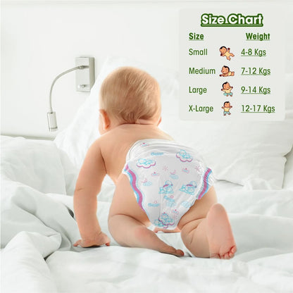 Champs Soft & Dry Pant Style Baby Diapers | Long-lasting Leakage Protection | Pack of 1 - XL (24 Pieces)