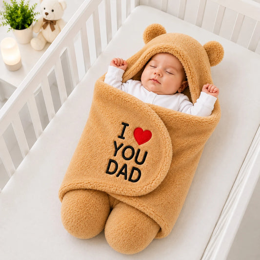 Brandonn Baby Blankets Newborn Pack of hooded Wearable Swaddle Wrapper For Baby Boys and Baby Girls