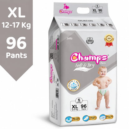 XL 96  Premium Pants Champs Soft & Dry Premium Pants Baby Diaper