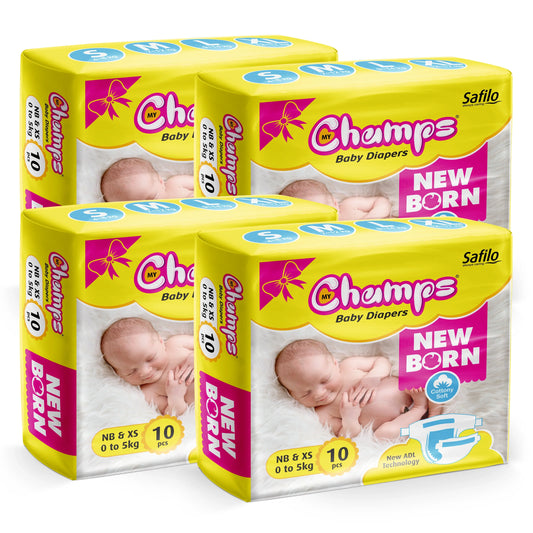 Champs New Born Tape Style Baby Diaper, 50